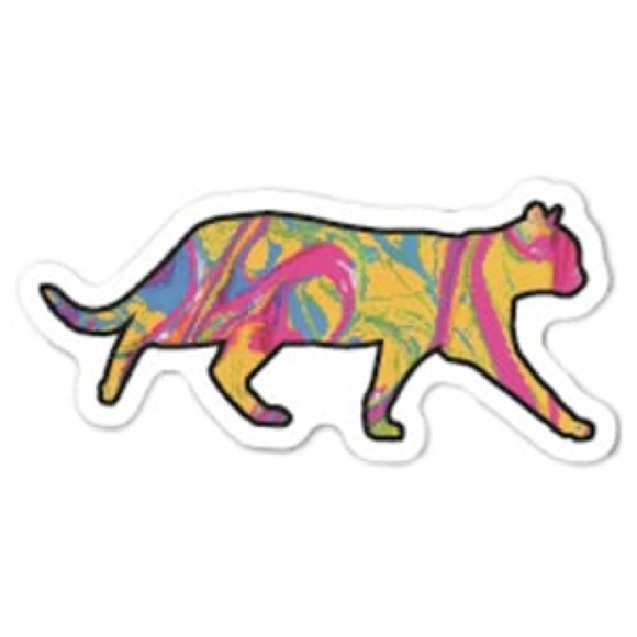 Geometric Cat Sticker - Picture 3 of 4